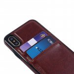 Wholesale Galaxy S9 Leather Style Credit Card Case (Brown)